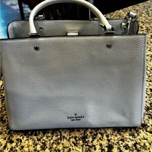 Kate Spade light blue Pebbled Leather Tote